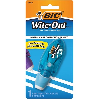 Bic Wite Out Correction Tape Micro Dispenser 1/5"x26.2' WOMTP11