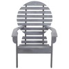 vidaXL Solid Acacia Wood Adirondack Chair in Gray Color - Weather-resistant Outdoor Garden Furniture with High Backrest, Wide Arms, and Contoured Seat - 2 of 4