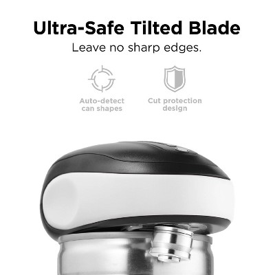 Compact Black and White Electric Can Opener