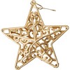 Juvale 12 Pack 3D Gold Star Christmas Tree Ornaments, Christmas Decorations, Festive Holiday Decor, 4 x 1.5 Inches - 4 of 4