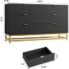 53.5" 6-Drawer Dresser - Modern Storage with Metal Legs for Bedroom & Living Room - 3 of 4