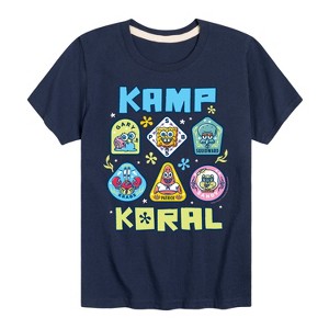 Boys' - SpongeBob SquarePants - Kamp Koral Kamp Koral Patches Short Sleeve Graphic T-Shirt - 1 of 4