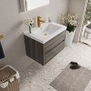 Osparple Modern Bathroom Vanity with Stone Resin Sink Wall-Mounted Bathroom Vanity with 2 Multi-functional Drawers for Small Bathroom - 3 of 3