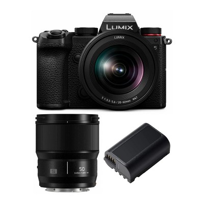 Panasonic LUMIX S5 4K Mirrorless Full-Frame L-Mount Camera with Lens Bundle