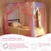 YEERSWAG Elegant Princess Twin Size Bed Canopy Bed Curtain Nets Holiday Present For Girls - 4 of 4