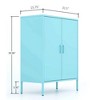Locker Cabinet, Morden Locker Storage Cabinets with Legs,2 Doors Sideboard with Adjustable Shelves for Living Room,Kitchen Pantry - 2 of 4