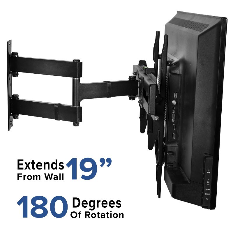 Emma and Oliver Full Motion TV Wall Mount-32"-55", 40"-84" TV-Built in Level-Quick Release Cords, 5 of 19