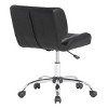 Calico Designs Black Crest Height Adjustable Office Task Chair Chrome/Black Vinyl: Swivel, Armless, Chrome Frame - 3 of 4
