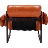 Racxily Vintage Decorative Chair - Removable Armrests Oil Wax Leather Chair, Moisture-Proof Frame,Removable Cushion, for Living Room/Office. - 4 of 4