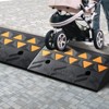 VEVOR Rubber Curb Ramp 2 Pack, 4.3" Rise Height Heavy-Duty 33069 lbs/15 T Capacity Threshold Ramps, Driveway Ramps with Stable Grid Structure - 2 of 4