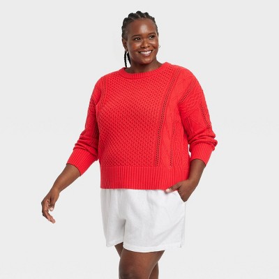 Women's Crewneck Tunic Pullover Sweater - A New Day™