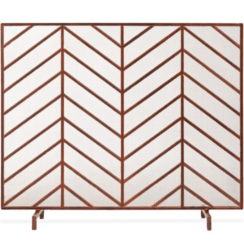 Crate & Barrel Fireplace Screen and Lamp Dupe