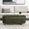 CAVINAS Storage Ottoman Bench, Upholstered Ottoman with Storage and Seating, Entryway Benches, Storage Bench for Foot Rest - 3 of 4