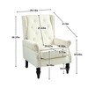CAVINAS Accent Chair with Sturdy Wood Legs and Wood Frame,Modern Arm Chair for Bedroom,Reading Room - 3 of 4