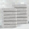 Viscose Cotton Blend Medium Weight Soft Textured Ribbed Towel Set by Blue Nile Mills - 2 of 4