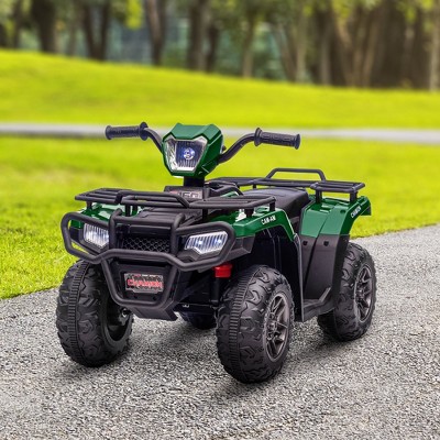 Green 12V Kids Quad ATV with LED Lights