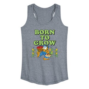 Women's - Garfield - Born To Grow Graphic Racerback Tank - 1 of 4