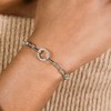SHINE by Sterling Forever Jacie CZ Circle Paperclip Bracelet - 2 of 3