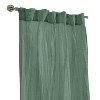 Habitat 100% Polyester Paloma Sheer Broomstick Crushed Solid Dual Header Curtain Panel Sage - 4 of 4