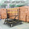 Folding Drywall Cart, Load 2200 Lbs Capacity,Panel Casters with Extended Deck,Panel Dolly Handling  Sheetrock Glass and Windows Service Truck - 4 of 4