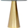 Glassimo Glass Top End Table with Brushed Gold Iron Base-Meridian Furniture - image 3 of 4