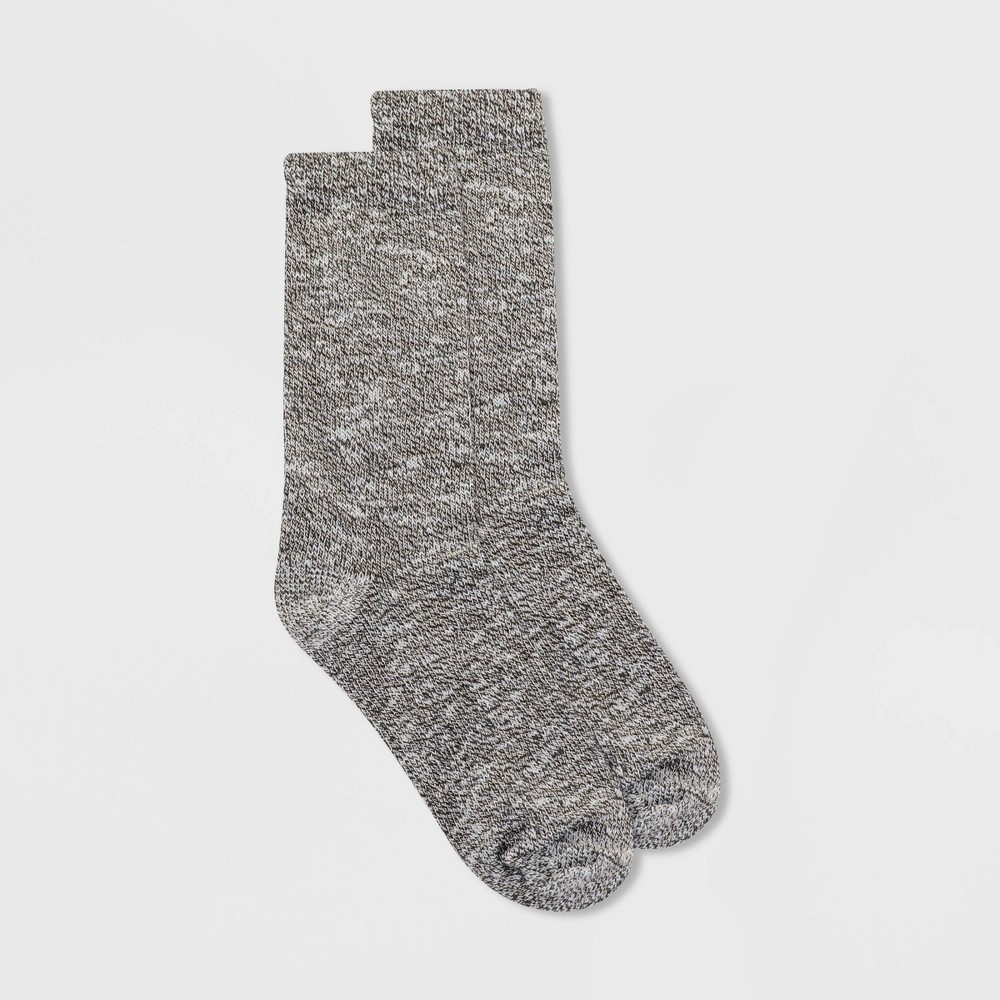 Alaska Knits Women's Lightweight Wool Blend Marled Crew Boot Socks - 9-11