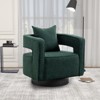 29"W Swivel Accent Open Back Chair Modern Comfy Sofa Chair For Nursery Bedroom Living Room, Club Chair Leisure Arm Chair - ModernLuxe - 4 of 4