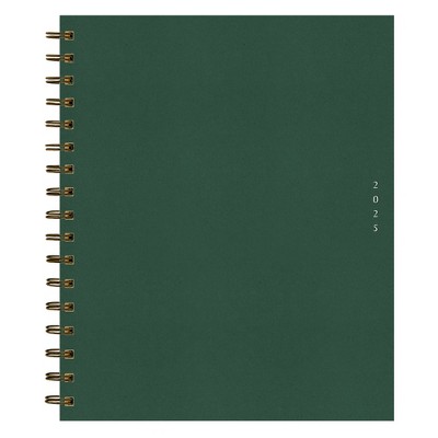 BlueSky 2025 Green Earth Sustainability Weekly/Monthly Planner 9.25"x7.87" Wirebound Deep Green: Agenda Calendar Adult
