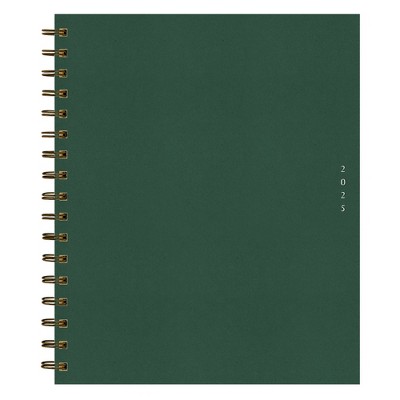 BlueSky 2025 Green Earth Sustainability Weekly/Monthly Planner 9.25"x7.87" Wirebound Deep Green