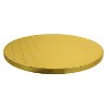 O'Creme Round Gold Cake Drum Board, 8" x 1/2" High, Pack of 5 - 3 of 3