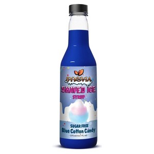 Syruvia Sugar Free Snow Cone Syrup 12.7oz - Blue Cotton Candy Syrup - 1 of 4