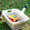 Camco Collapsible Laundry Basket, Large, White/Gray - Pop Open Waterproof Plastic Bin with Handles for Home, Dorm, RV Storage - 3 of 4