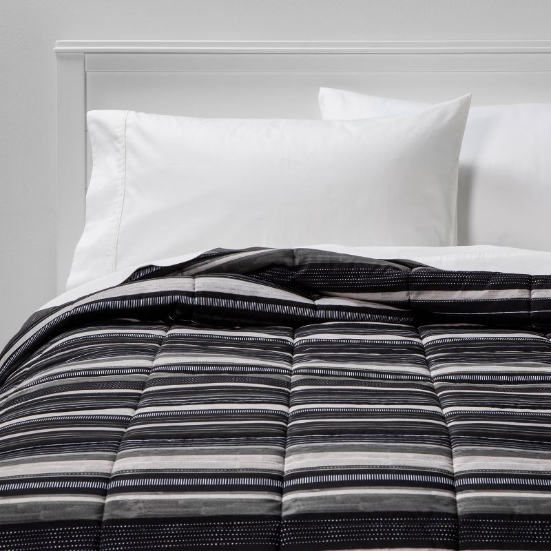 Microfiber Stripe Reversible Comforter - Room Essentials™, 1 of 10
