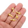 Unique Bargains Metal Bulk Elegant DIY Crafts Jewelry Making Initial Pendants 50 Pcs - 4 of 4