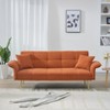 KWPZQEB 70.1"Velvet Sofa Bed, Convertible Futon Sofa Bed w/ Pillows, Modern Loveseat w/ Adjustable Backrest, 2-in-1Recliner Sleeper Sofa for Apartment - 3 of 4
