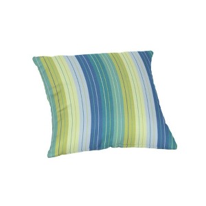 Casual Cushion Patterned Sunbrella Fabric 1-Piece Indoor/Outdoor Square Throw Pillow,15"W x 15"L - 1 of 4