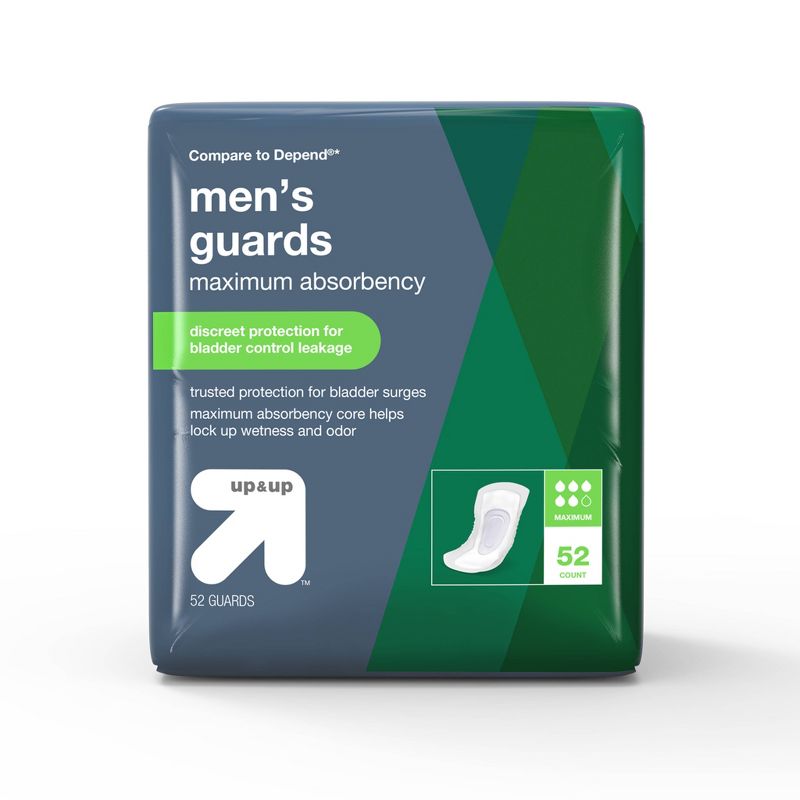 Men&#39;s Guards for Adult Incontinence Care - Maximum Absorbency - 52ct - up &#38; up&#8482;, 1 of 4