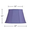 Springcrest Mapo 11" Top x 17" Bottom x 11" High x 11" Slant Lamp Shade Replacement Large Cornflower Blue Bell Traditional Softback Washer Harp Finial - 4 of 4