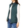 Allegra K Women's Stand Collar Lightweight Gilet Quilted Zip Vest - 3 of 4