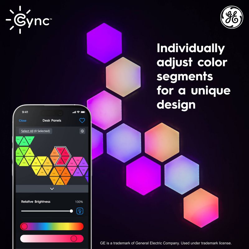 GE Cync Dynamic Effect 10pk Novelty Tile Lights, 5 of 11