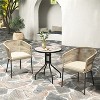 Patio Chairs Set of 4 with Curved Backrest and Seat Cushion for Patio - 2 of 4