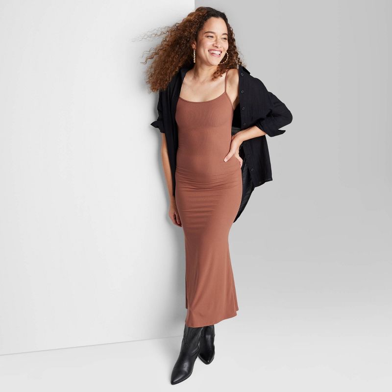 Women's Ribbed Maxi Slip Value Dress - Wild Fable™, 1 of 5