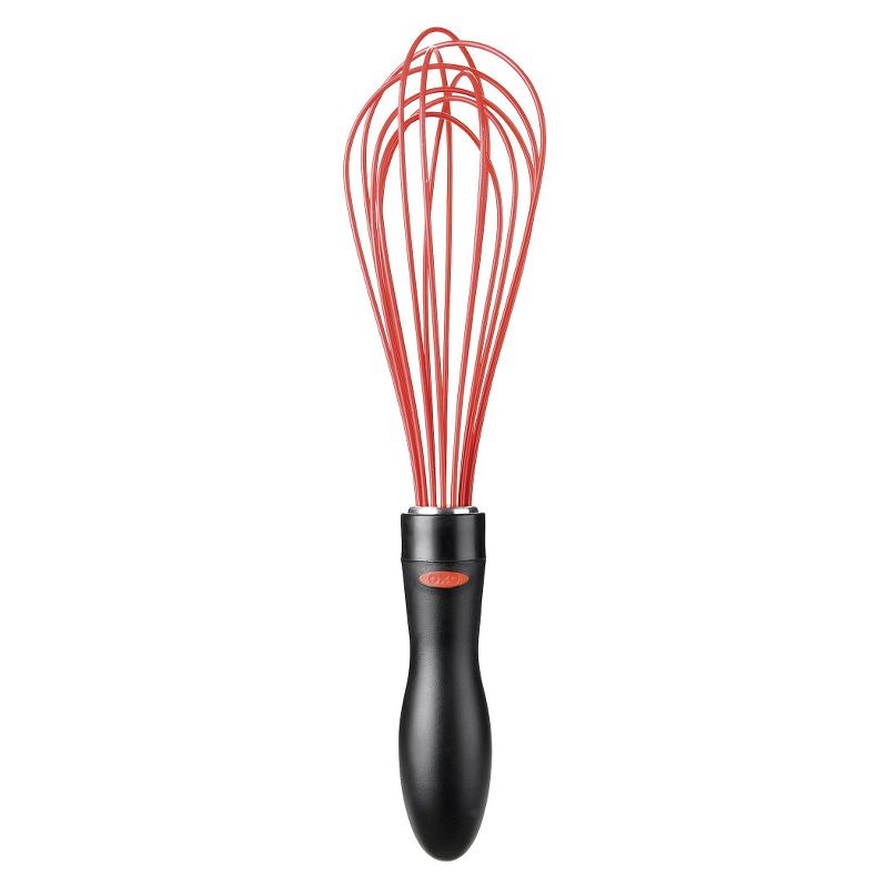 OXO Silicone Whisk - Black/Red, 1 of 3