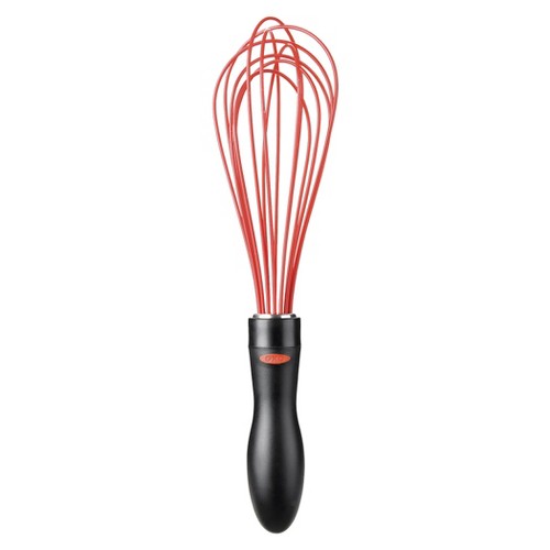 OXO Silicone Whisk - Black/Red, Red Black
