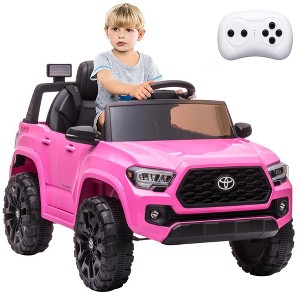 12V Kids Ride on Truck, Battery Powered Electric Car Licensed Toyota Tacoma, Electric Vehicle Toy with Remote Control - 1 of 4