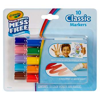 Crayola 10ct Ultra-clean Washable Markers Fine Line Classic Colors : Target