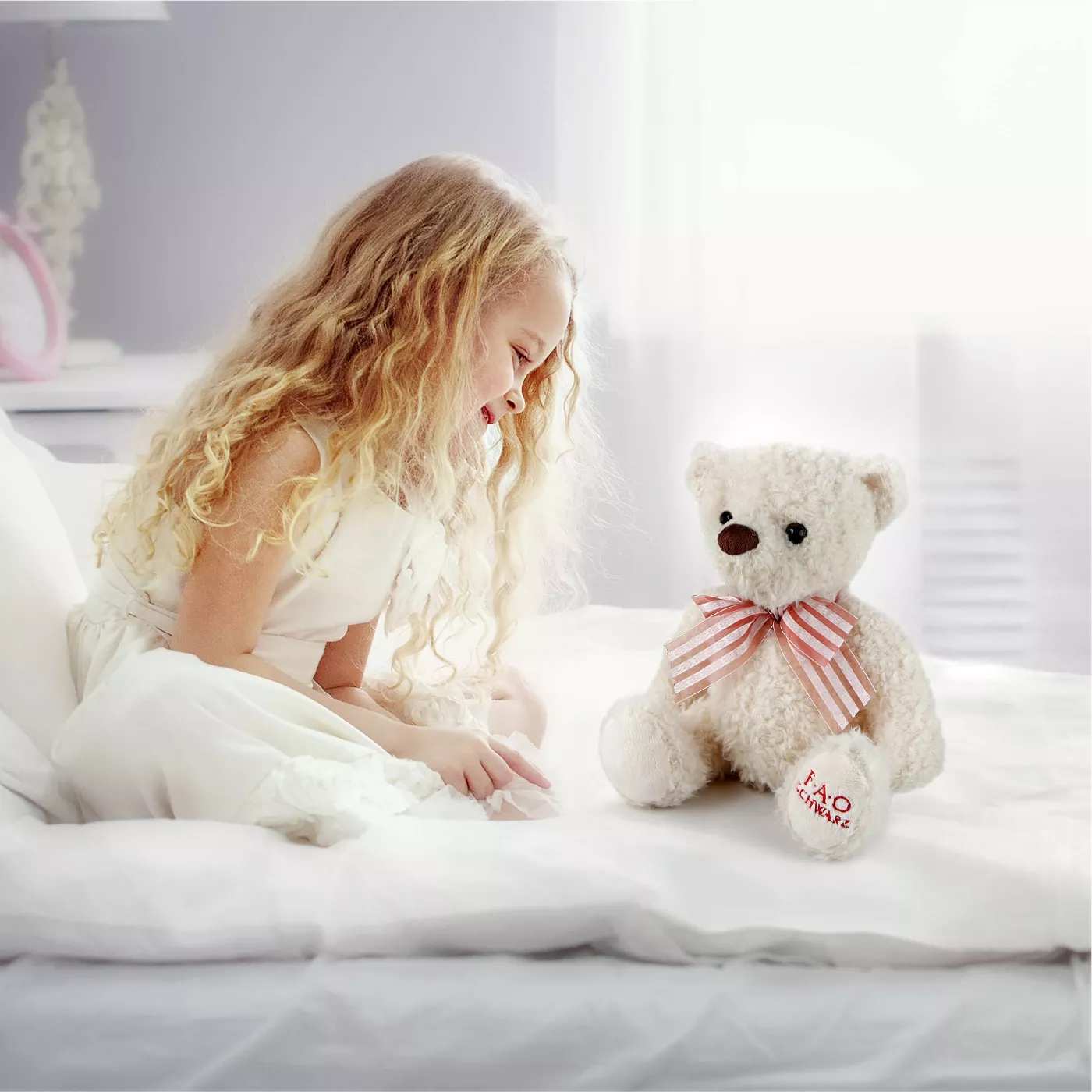 FAO Schwarz Adopt A Pet Toy Plush - 10" Beige Bear - image 3 of 7