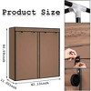 COZONY 9-Tier Double Row Shoe Rack with Dustproof Cover, Freestanding Shoe Storage Cabinet Organizer for Closet Entryway, Brown - 2 of 4
