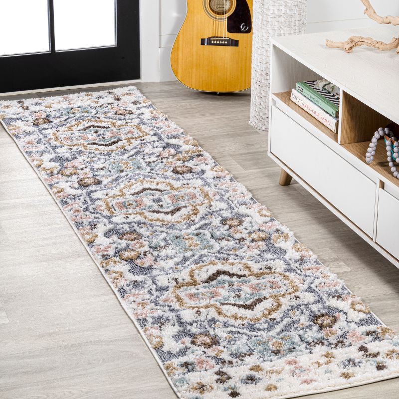 Aziza Persian Medallion High-Low Area Rug - JONATHAN Y, 1 of 9