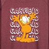Women's - Garfield - Garfield Repeated Lightweight French Terry Wide Neck Long Sleeve Shirt - 2 of 4